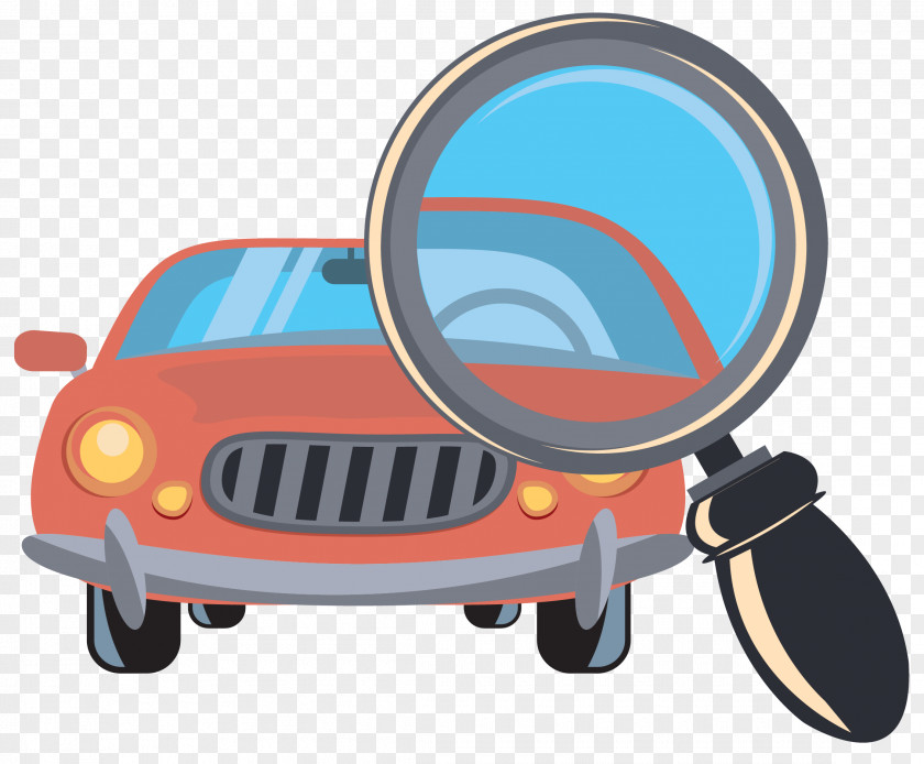 Exaggerated Magnifying Glass Car Formula One Racing Flags Auto PNG