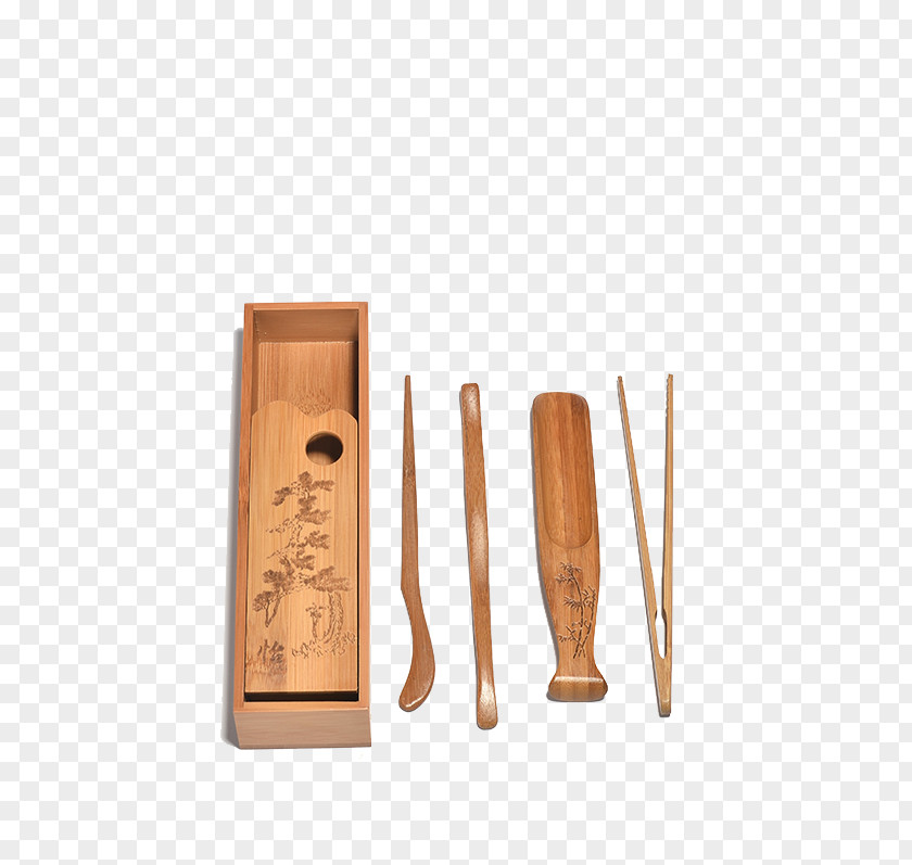 Tea Liujunzi Japanese Ceremony Set Bamboo PNG