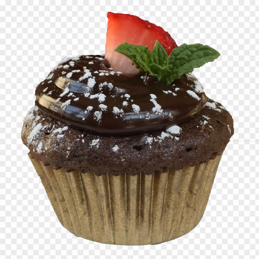 Chocolate Ganache Cupcake Flourless Cake Muffin Frosting & Icing PNG