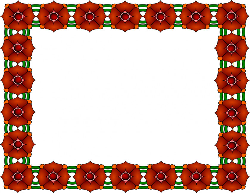 Flower Page Border Clip Art PNG