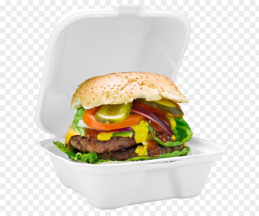 Food Container Take-out Hamburger Bagasse Box PNG