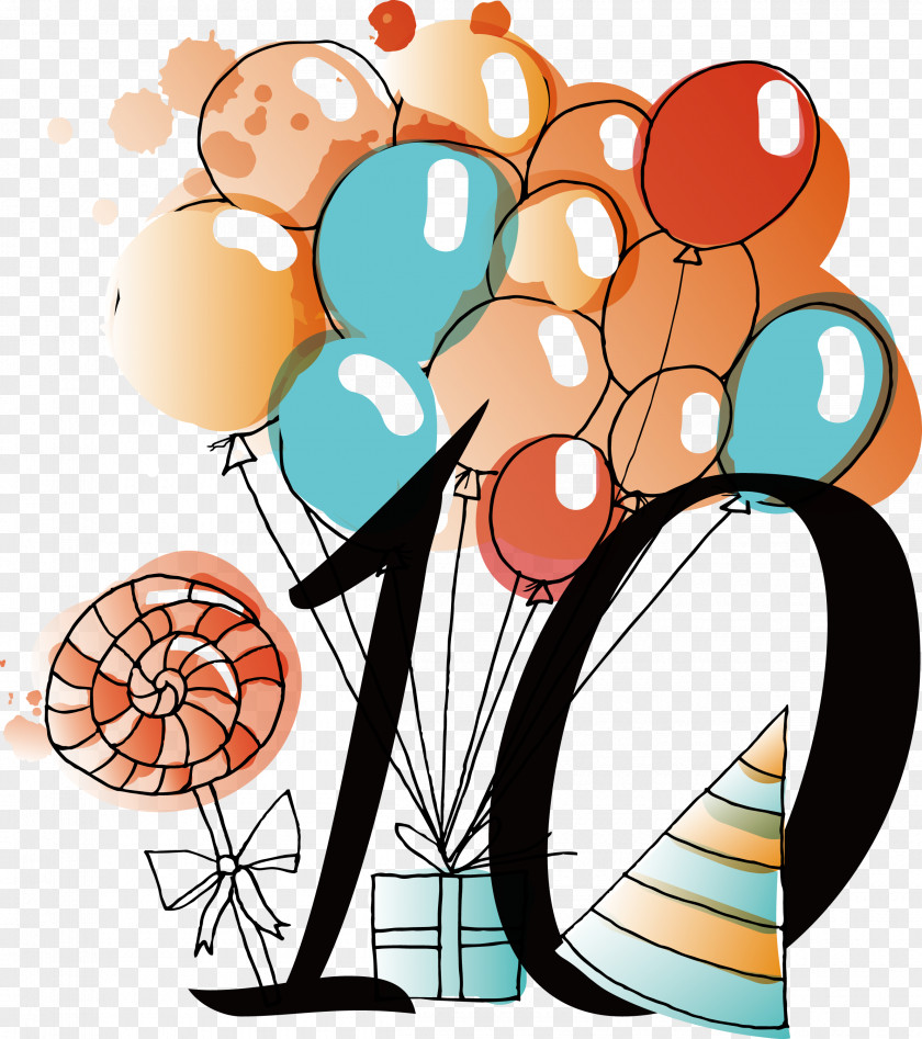 Happy Birthday To Celebrate The 10th Anniversary Of Vector Clip Art PNG