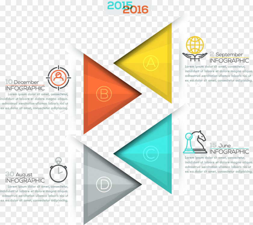 Triangle Business Presentation PPT Vector Material Logo Infographic Adobe Illustrator PNG