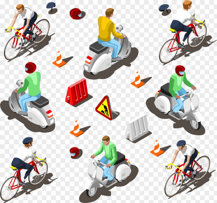 Vector Road Signs And Safe Driving Euclidean Bicycle Pedal Clip Art PNG
