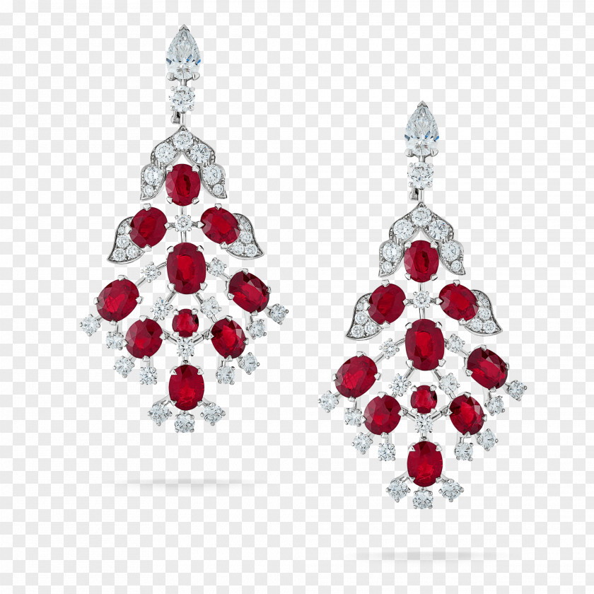 Chandelier Earrings Ruby Earring Jewellery Diamond Gemstone PNG