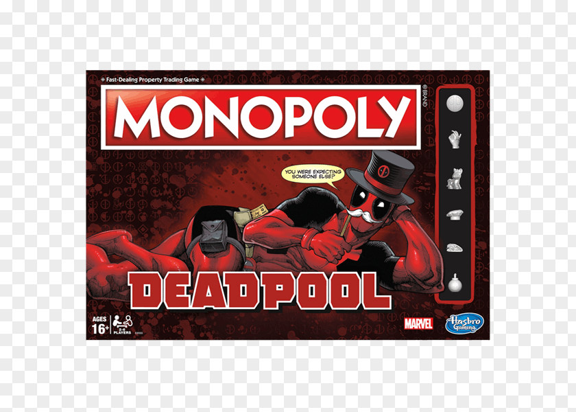 Deadpool Monopoly Board Game Hasbro PNG