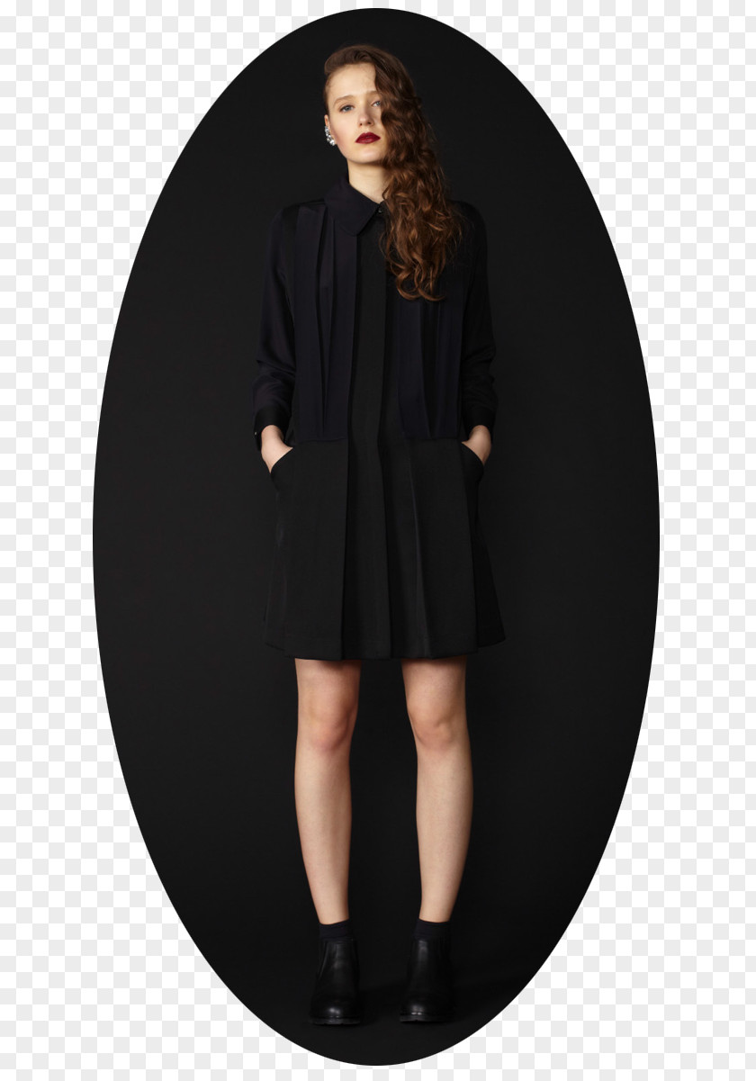 Dress Little Black M Shoulder Sleeve Coat PNG