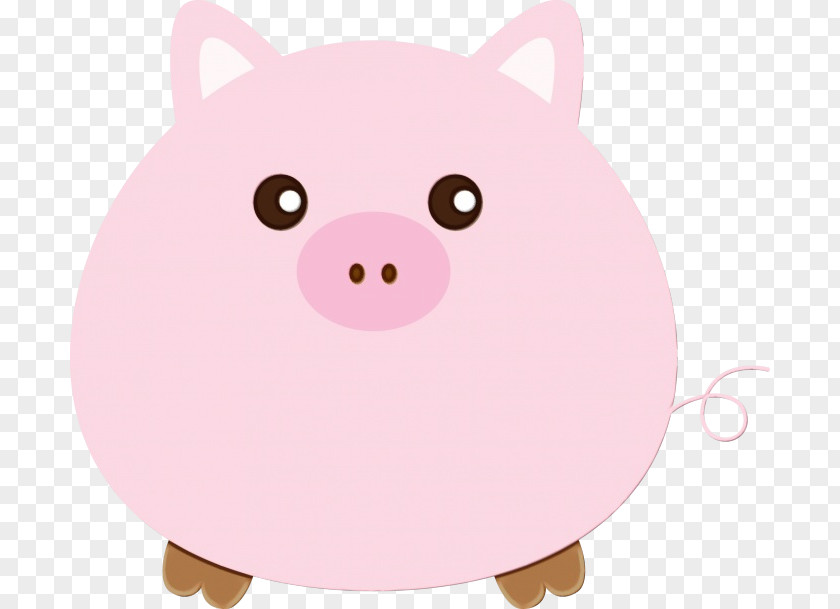 Livestock Snout Pink Cartoon Domestic Pig Suidae PNG