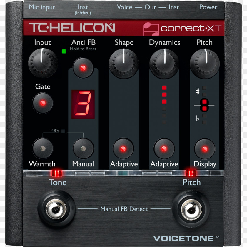 Singing TC-Helicon VoiceTone Correct XT Effects Processors & Pedals TC Electronic PNG