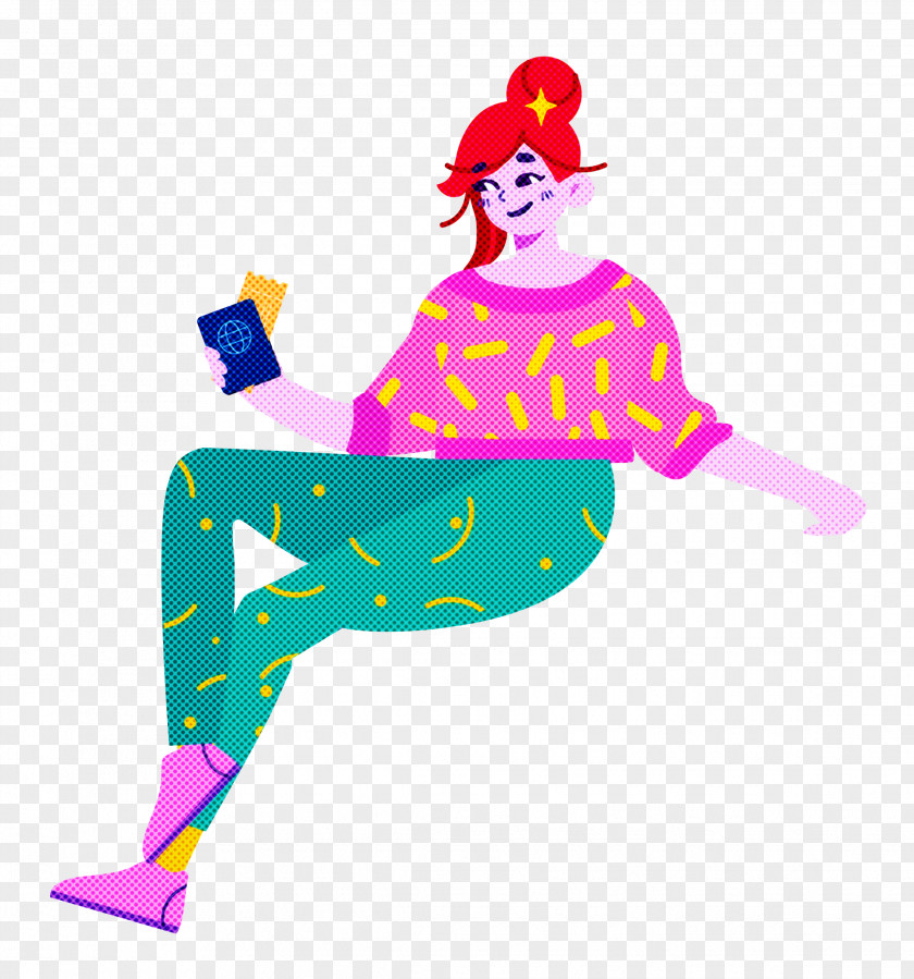 Sitting Girl Lady PNG