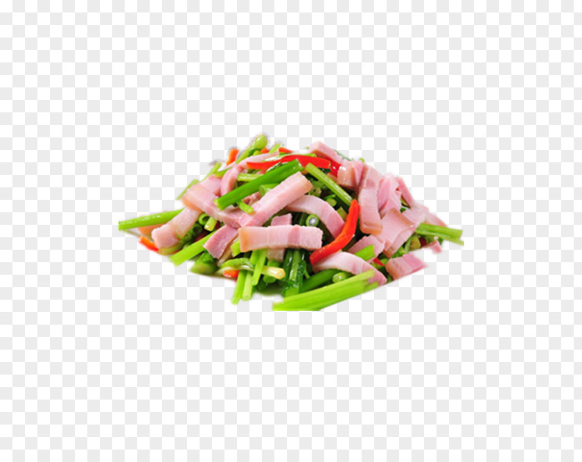 Bacon Fried Cress Image Teochew Cuisine Chinese Seafood Gastronomy Vegetable PNG