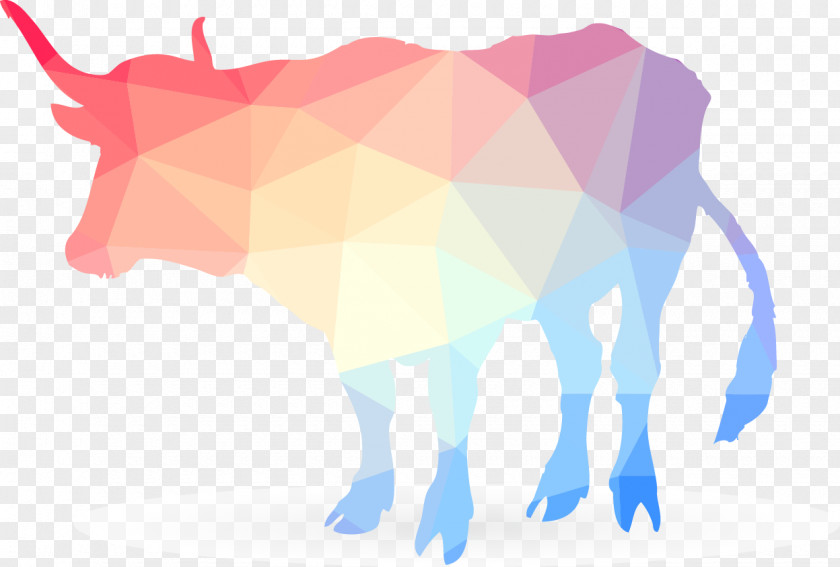 Colorful Vector Cattle PNG