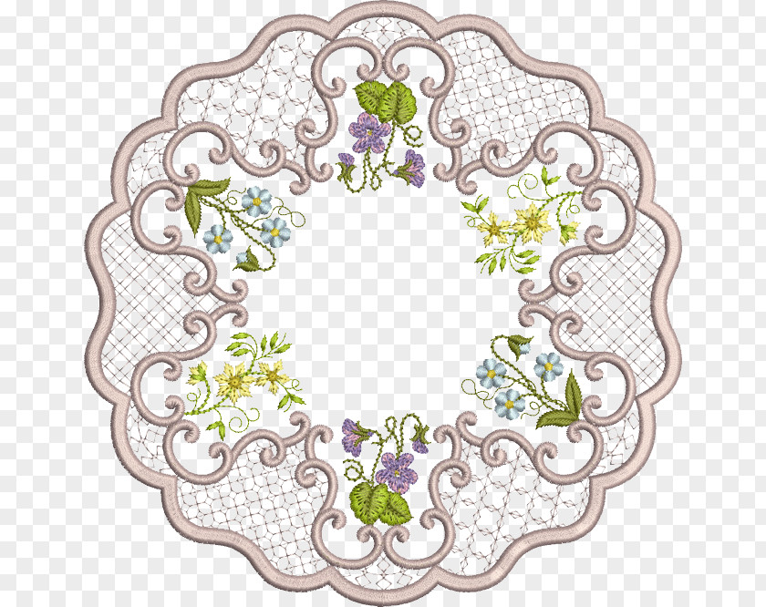 Embroidery Doily Machine Tatting Cutwork PNG