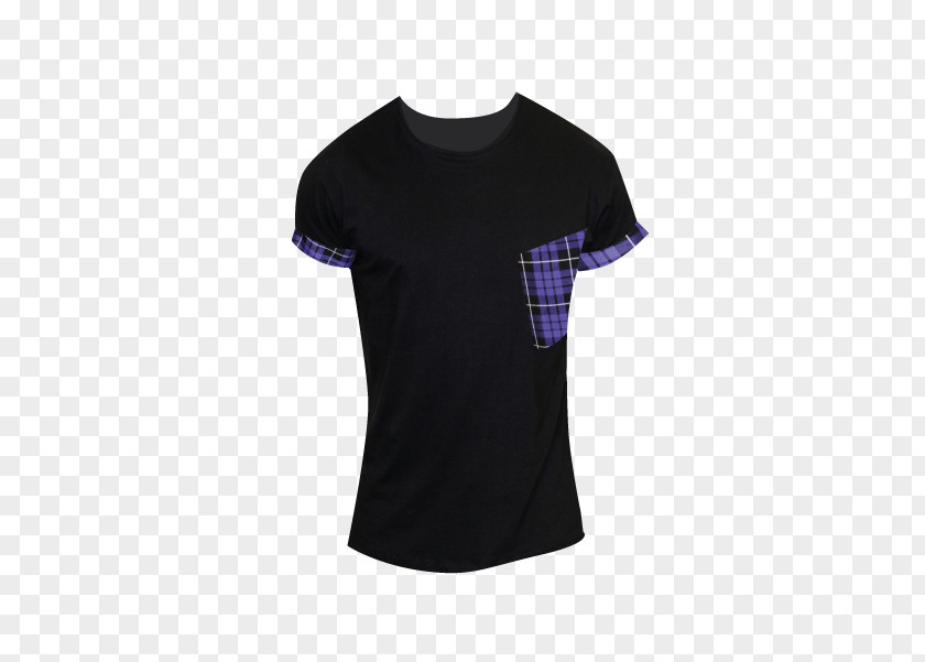 Tartan Plaid Fabric T-shirt Sleeve Shoulder PNG