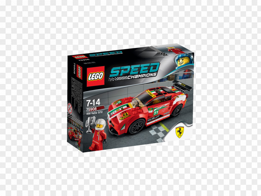 Ferrari 458 LaFerrari Car LEGO 75908 Speed Champions Italia GT2 PNG