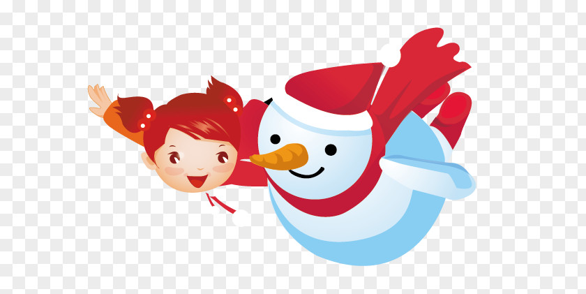 Vector Snowman Child Cartoon PNG