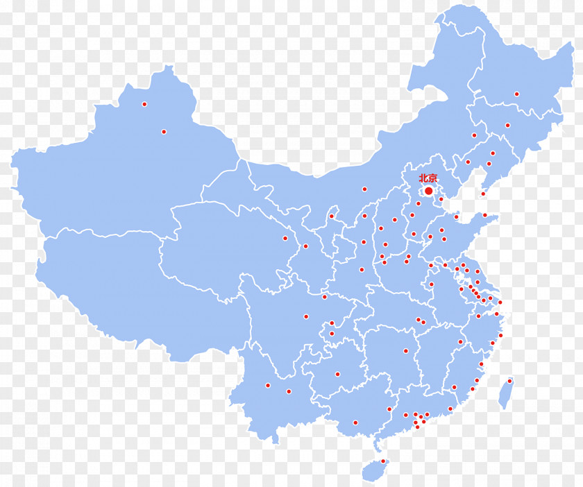 China Provinces Of Vector Map Clip Art PNG
