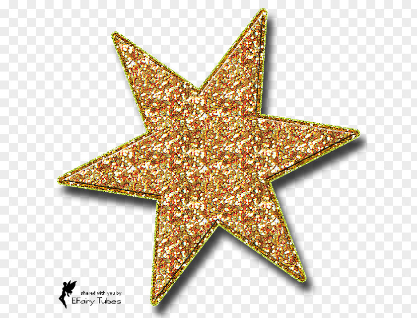Golden Glitter Star Scrapbooking PNG