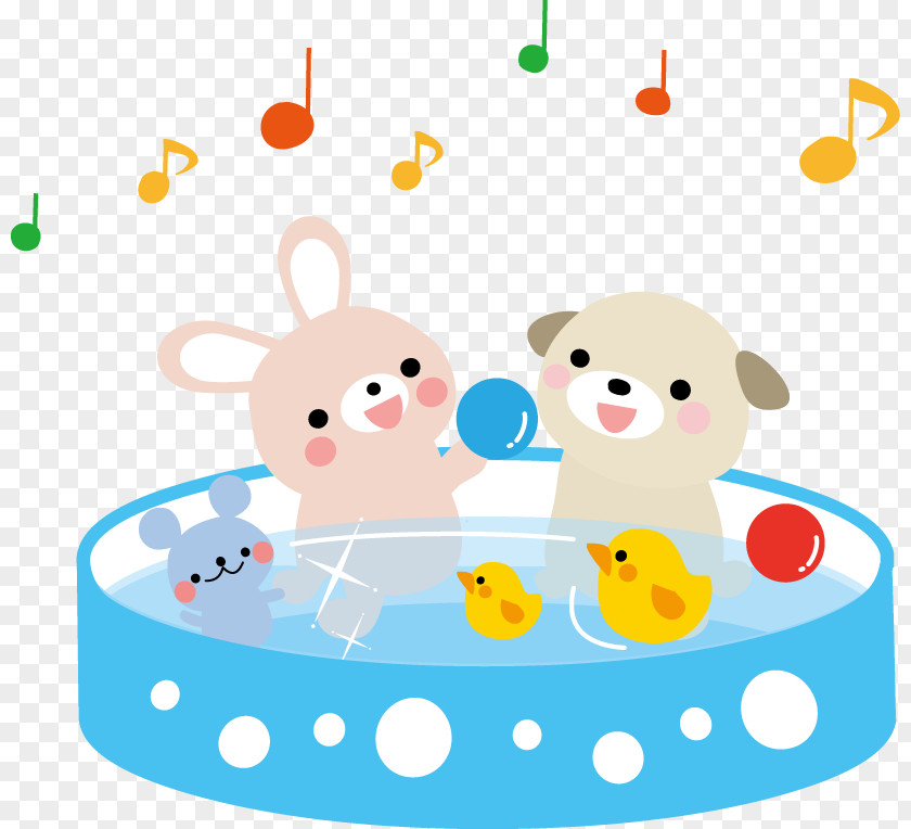 Illust Swimming Pool Play 水遊び Infant Hot Tub PNG