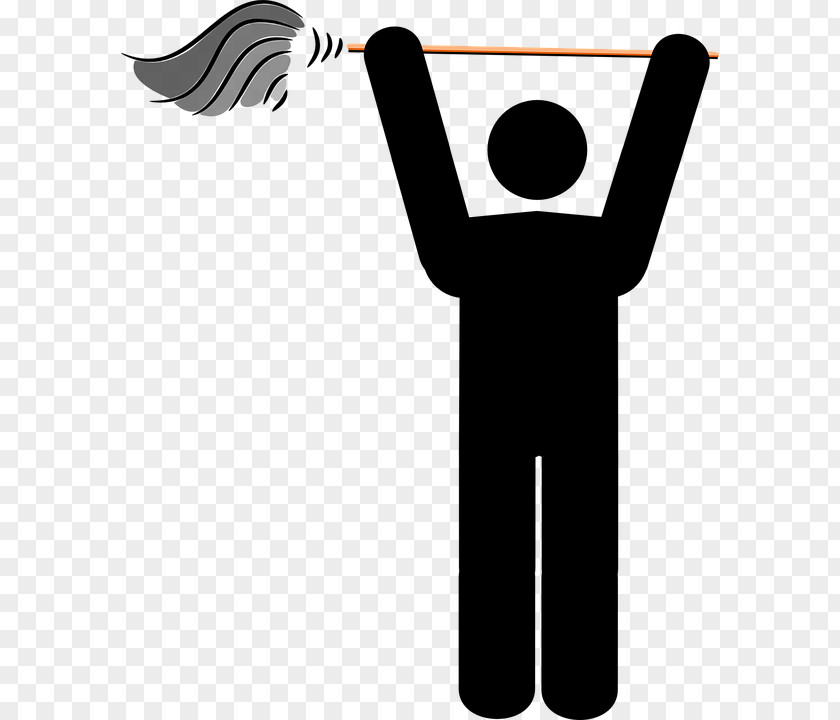 Thinking Woman Commercial Cleaning Feather Duster Cleaner Mop PNG