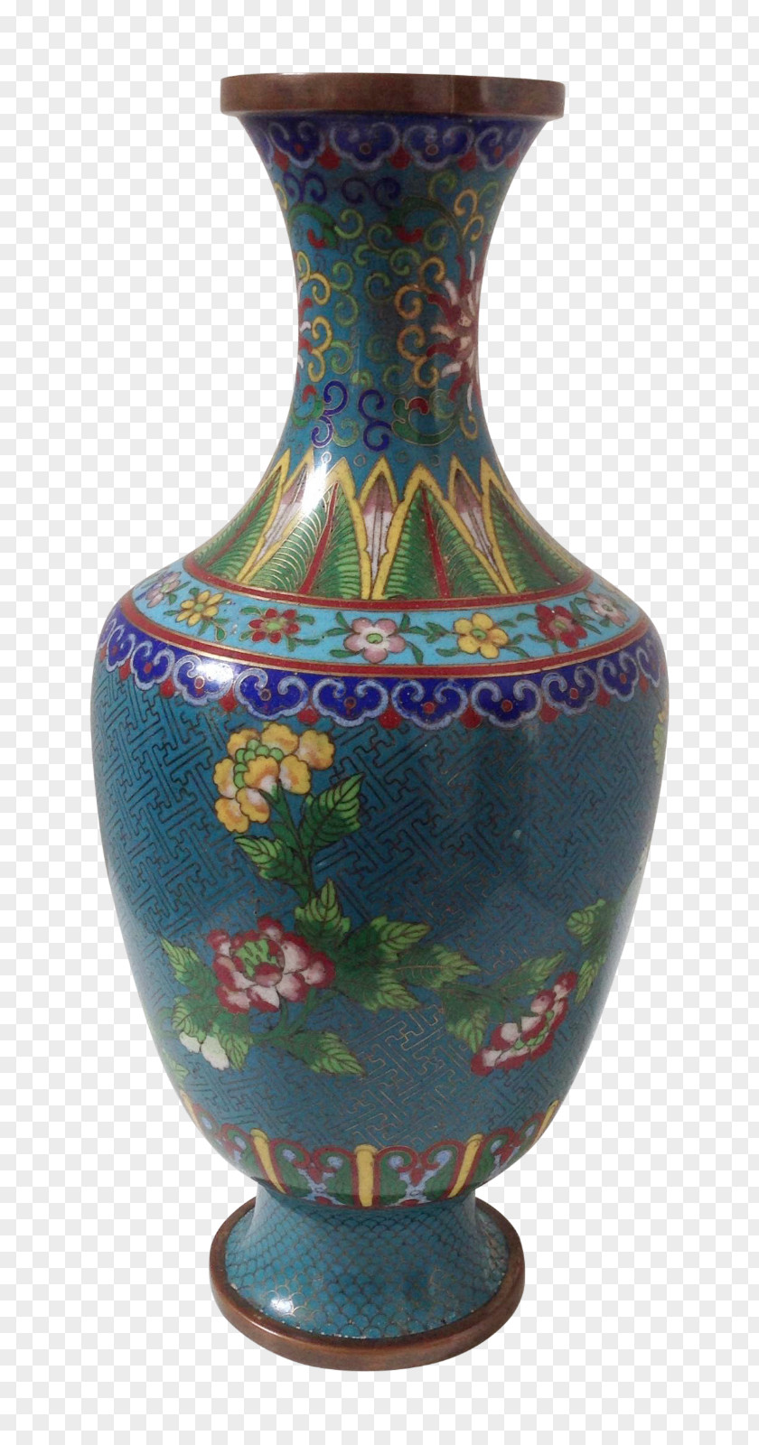 Cloisonne Vase Ceramic Pottery Urn PNG