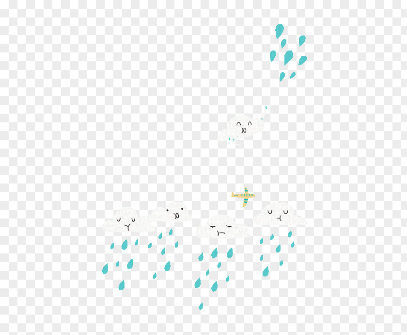 Hand-painted Rainy Day Material Green Pattern PNG