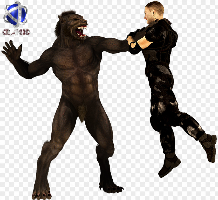 Werewolf 3D Rendering Computer Graphics 2D PNG