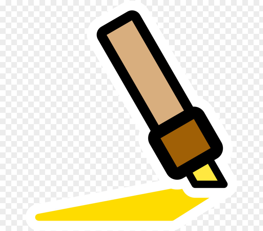 Yellow Copic Marker Pen PNG