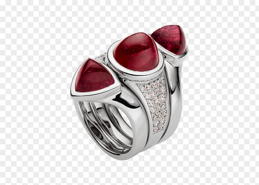 Ruby Silver Jewelry Design PNG