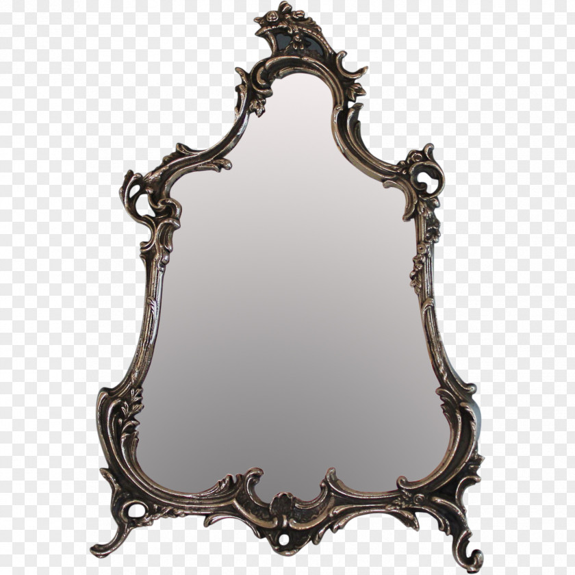 Vanity Mirror Rococo Ornament Silver PNG