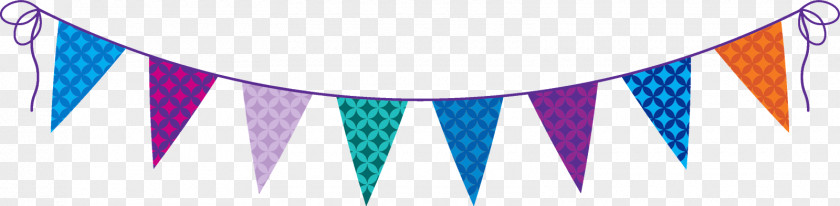 Birthday Party Banner Bunting Clip Art PNG