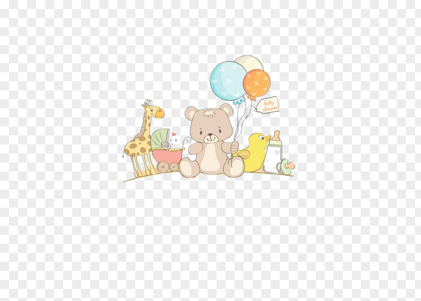 Cartoon Bear Animals Infant Toy Illustration PNG