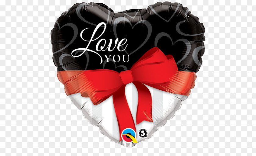Balloon Mylar Ribbon Valentine's Day Love PNG