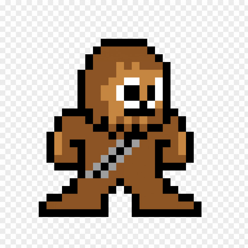 Chewbacca Mega Man 9 X Pixel Art Video Game PNG