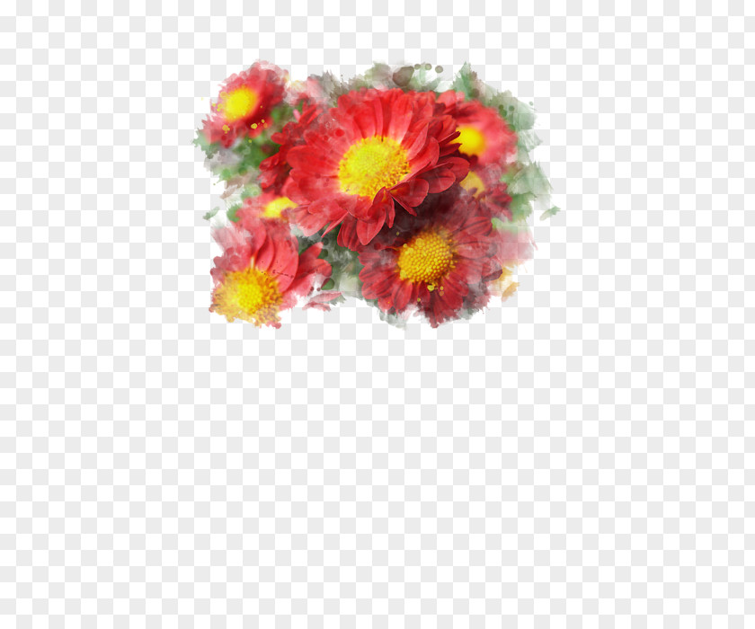 Chrysanthemum Watercolor Painting Art Floral Design PNG