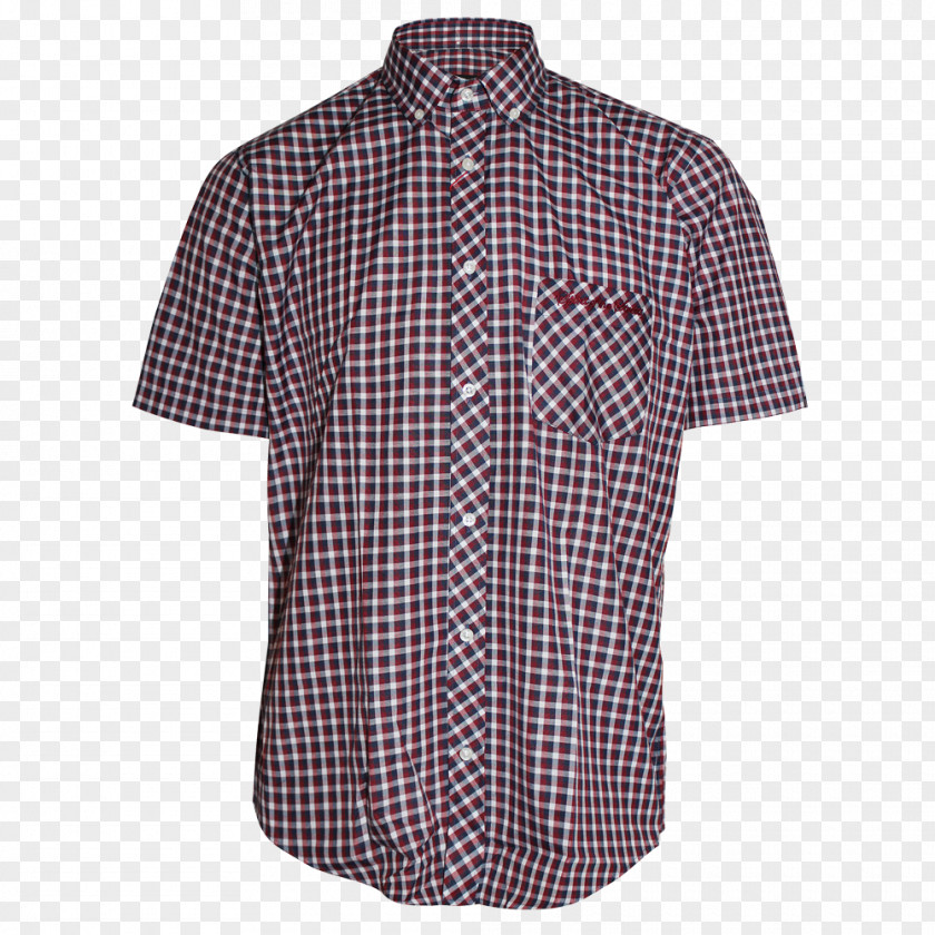 Dress Shirt Blouse Tartan Sleeve Button PNG