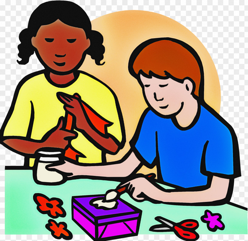 Play People Child Sharing Cartoon PNG