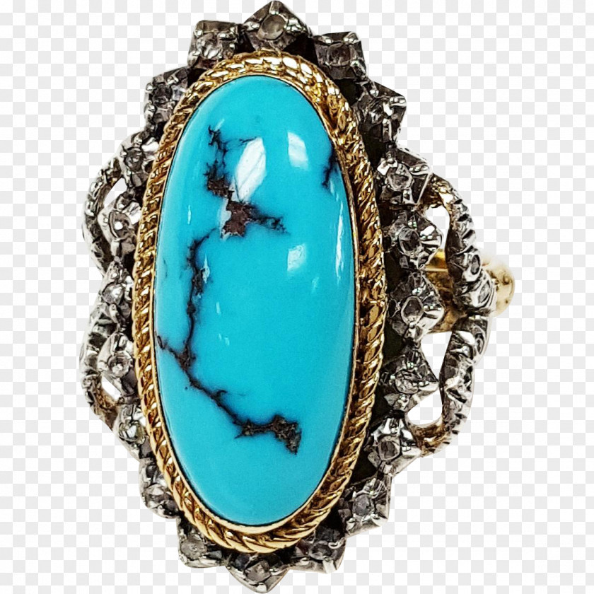 Ring Turquoise Diamond Cut Gemstone PNG