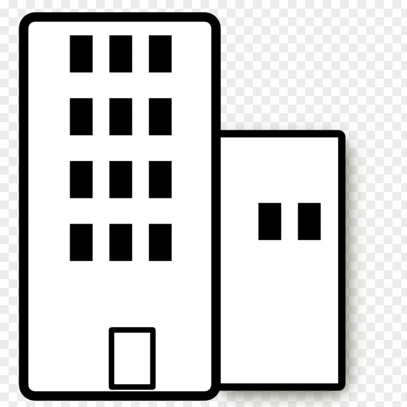 Black Building Cliparts Apartment White Clip Art PNG