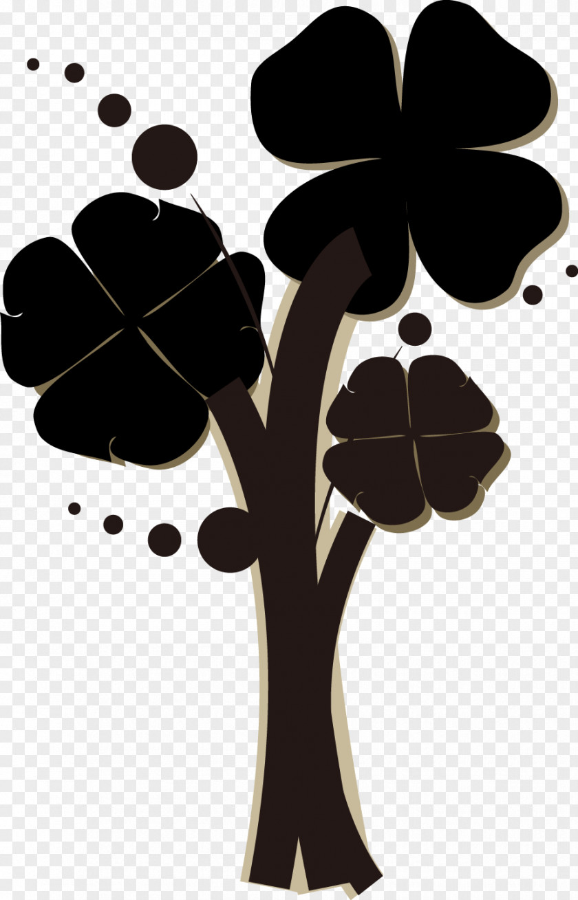 Clover Painted Cartoon Four-leaf PNG