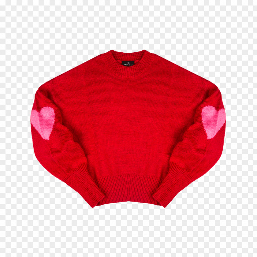 T-shirt Sleeve Sweater Red Kavaii PNG