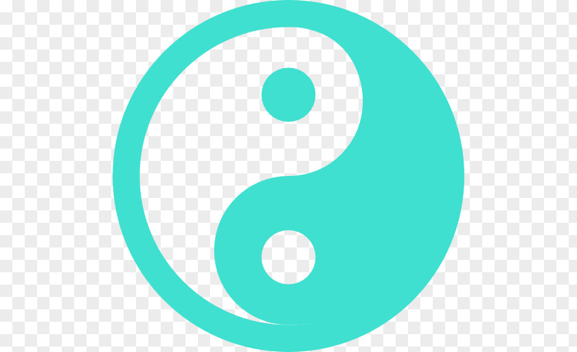 Yin Yang And Turquoise Azure Teal Symbol PNG