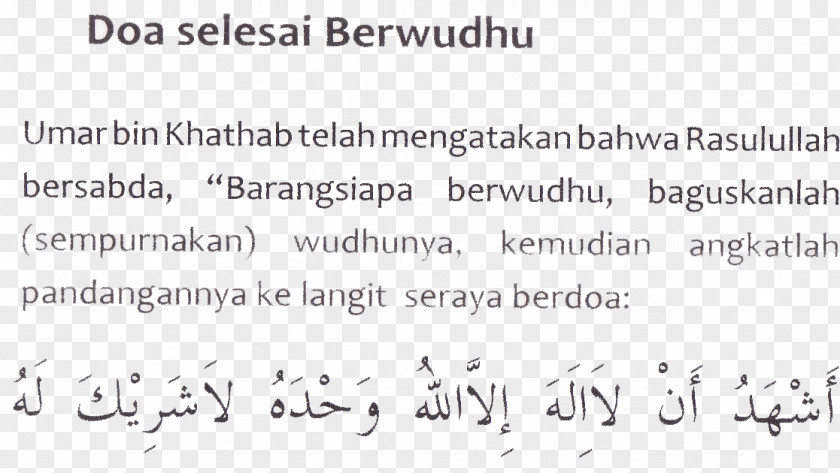 Dzikir Wudu Prayer Allah Ayah Gargling PNG