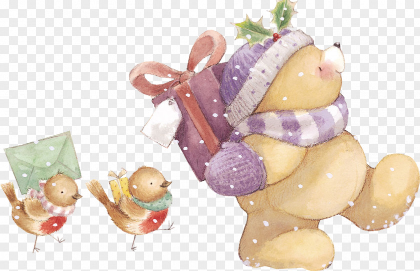 Friends Forever Bear Christmas Santa Claus Friendship PNG