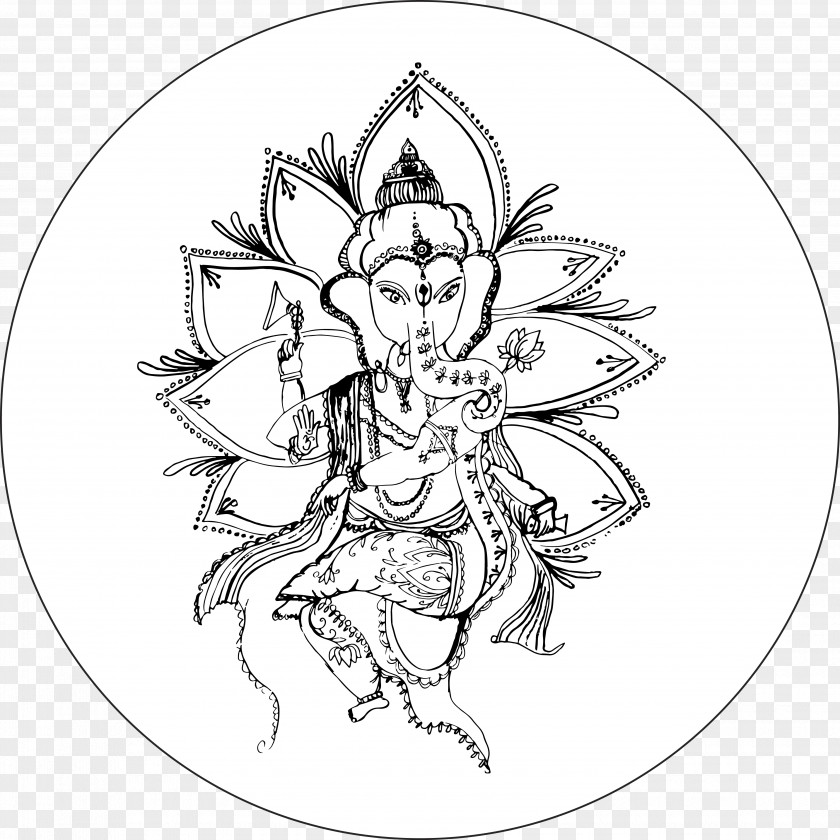 Ganesha Visual Arts Drawing Anti-gravity Yoga Line Art PNG