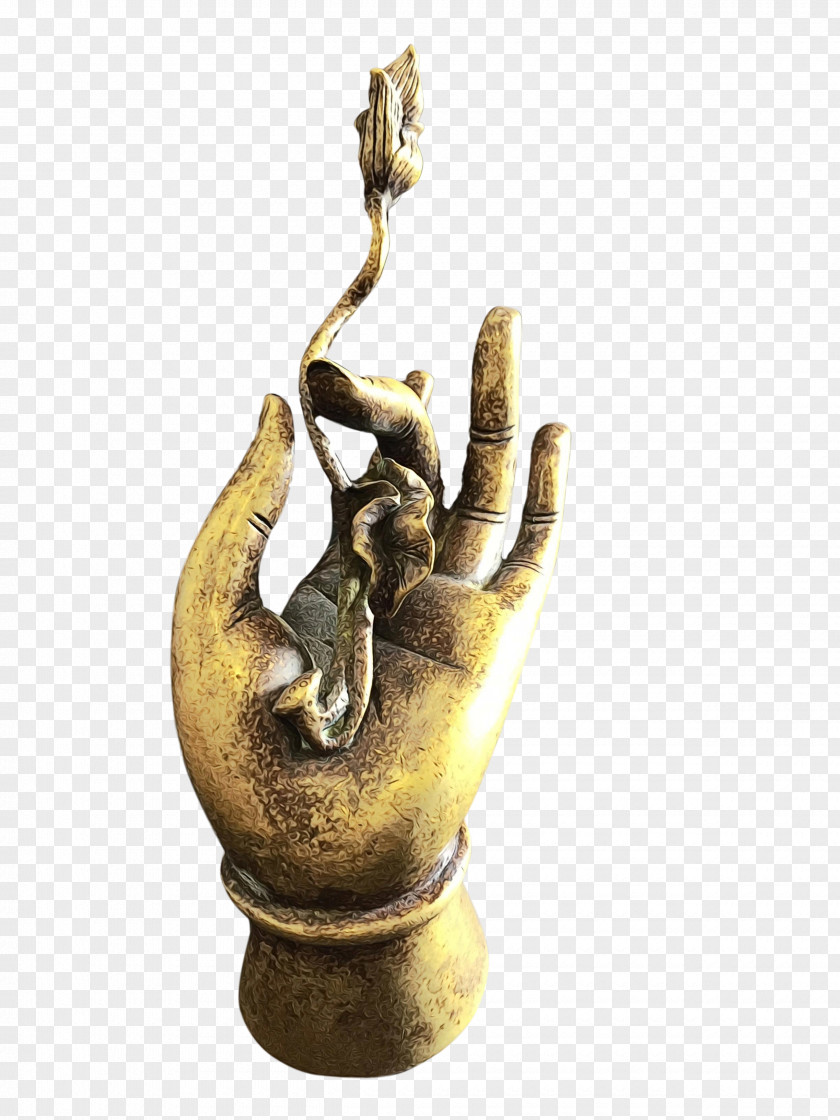 Gesture Bronze Sculpture Metal Background PNG