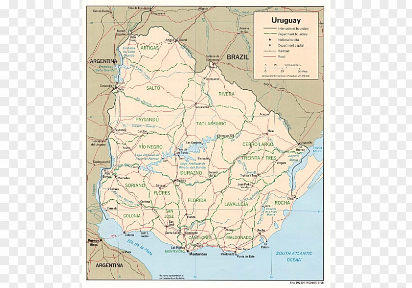 Map Uruguay Mapa Polityczna Atlas Country PNG