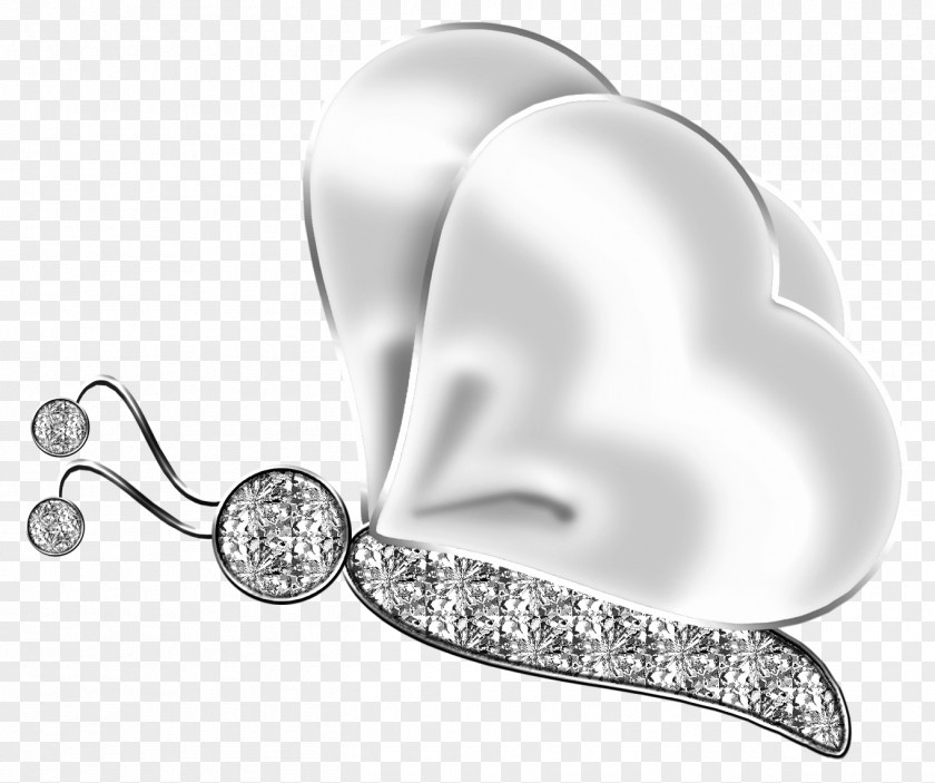 Silver Butterfly Clip Art PNG