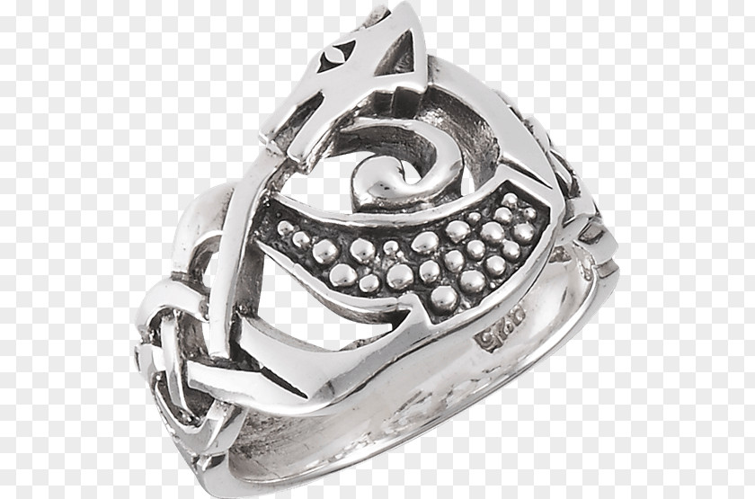 Silver Ring Dragon Size Sterling Celtic Knot PNG