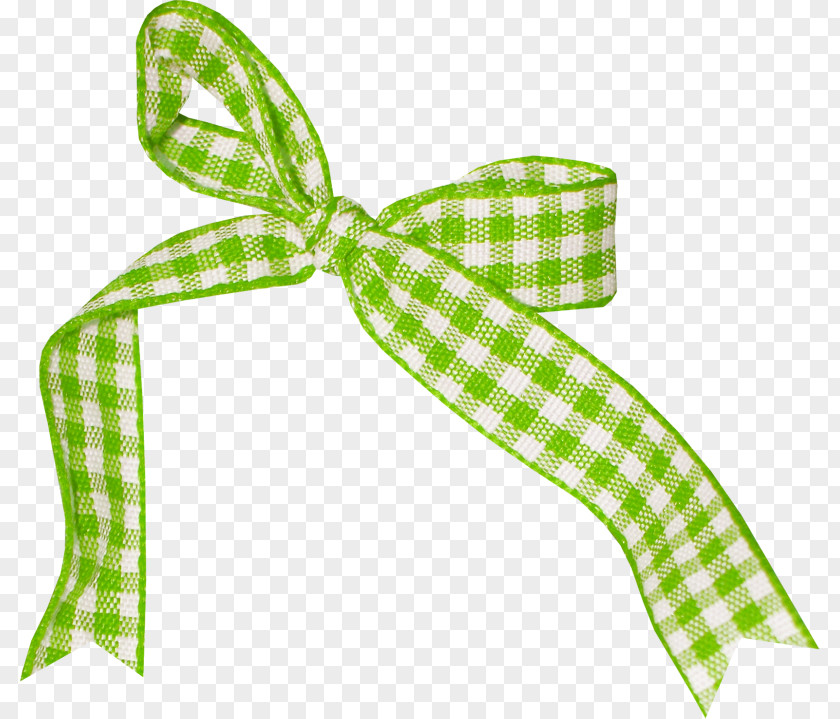 Green Plaid Bow Ribbon Clip Art PNG